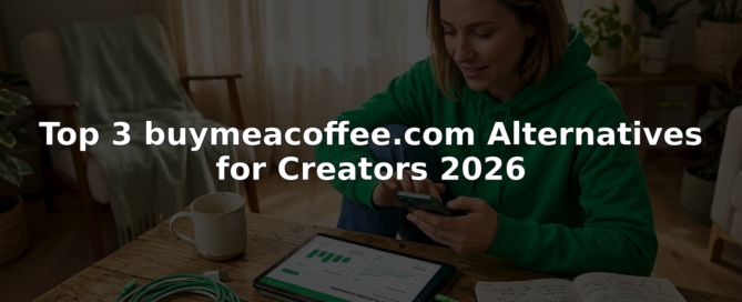 Creator at home workspace managing tipping platforms