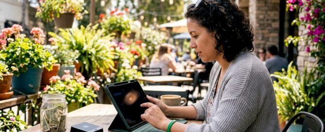 Business owner configuring Apple Pay tipping