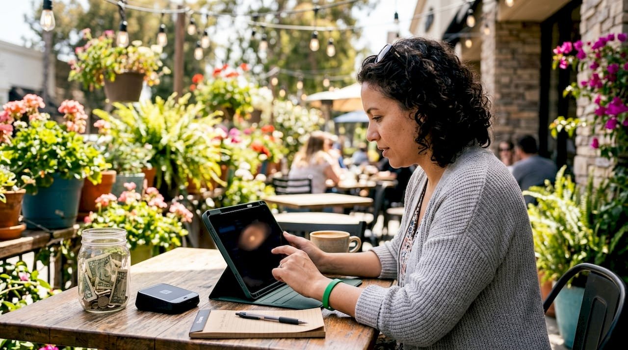 Business owner configuring Apple Pay tipping
