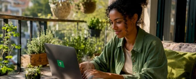 Creator typing personalized thank-you message
