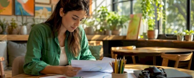 Creator reviewing income transparency paperwork