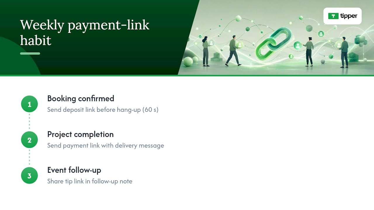 The case for making payment links a weekly habit — overview diagram