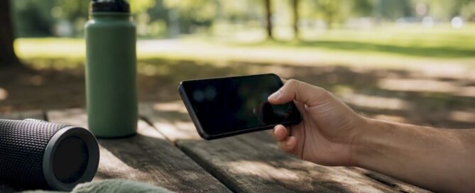 Hand tapping smartphone tip link screen