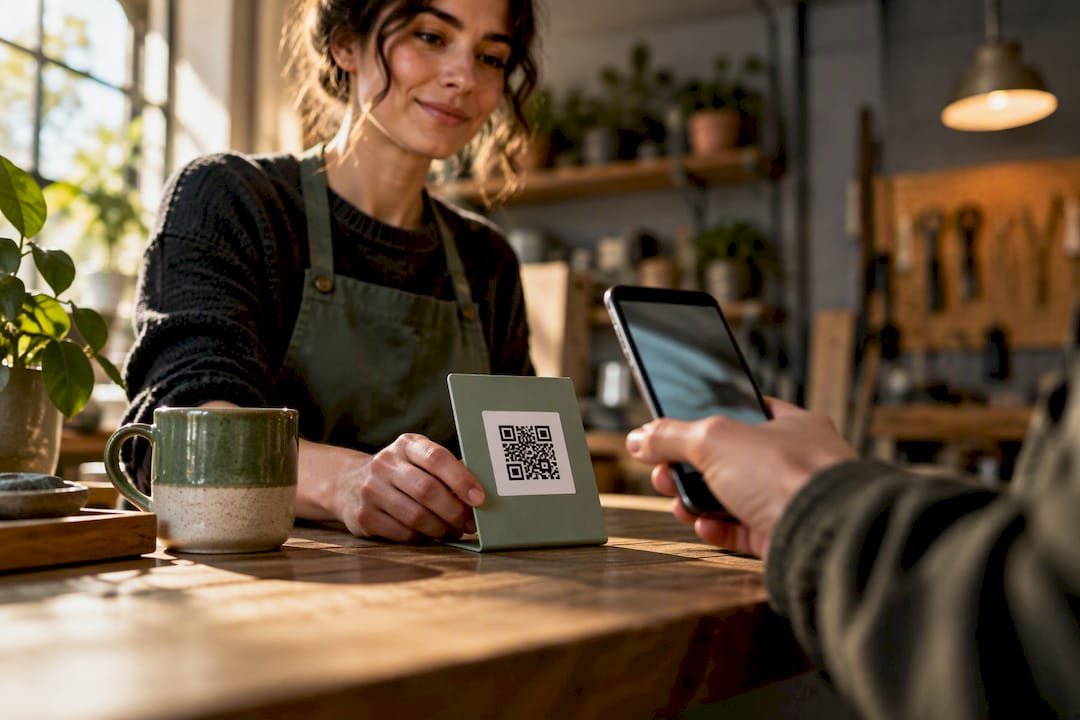 Creator receiving a QR code tip