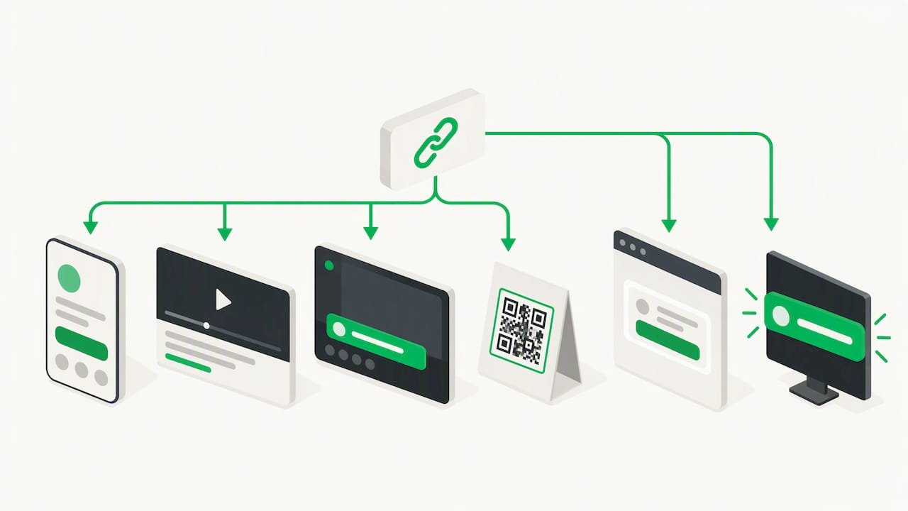 Tip link connected to creator distribution channels