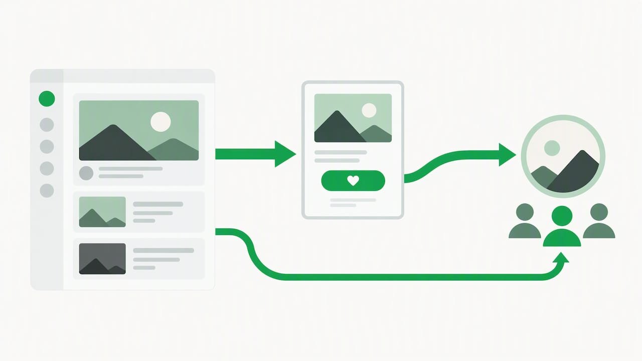Audience reaches a creator through a direct tip link